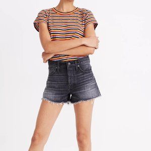 Madewell Relaxed Black Denim Shorts
